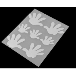 Stickerbogen reflektierende Aufbügler - Hand